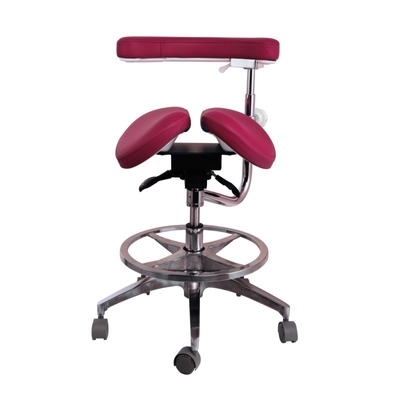 Luxury Design Dental Ajustable Assistant Chairs Micro Fiber Leather Dentist Saddle Stool