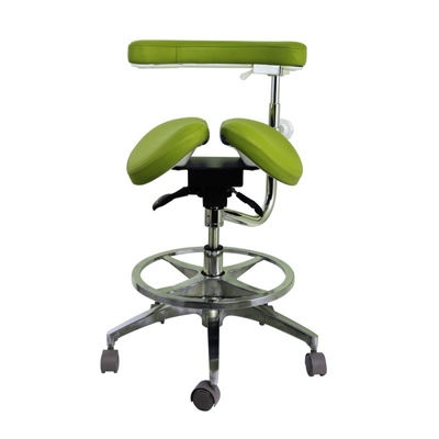 Luxury Design Dental Ajustable Assistant Chairs Micro Fiber Leather Dentist Saddle Stool