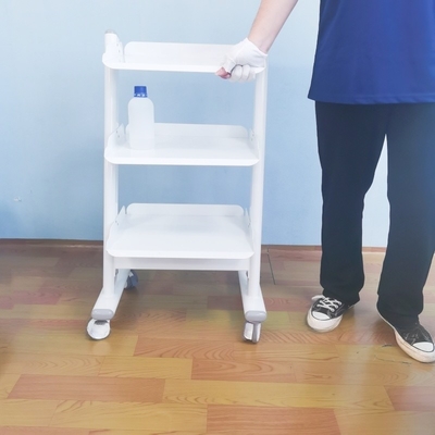 Dental Clinic 3 Layer Dental Trolley Hospital Mobile Instrument Cart With 4 Universal Wheels