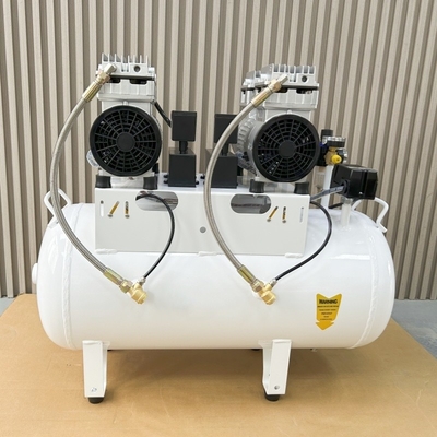 1100W Dental Vacuum Pump Compressor 60L Low Noise OEM/ODM Dental Dual Air Compressor