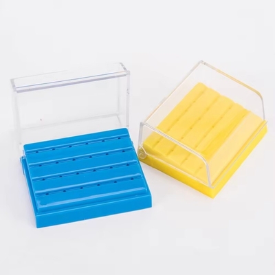 24 سوراخ دندانی ضد عفونی کننده بور جعبه رنگ های مختلف الماس بور حامل پلاستیکی دندان بور دارنده