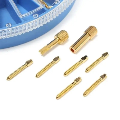 Treatment Use Stainless Steel Dental Screw Post Dental Instrument Endodontic Assorted Gold Plated Screw Post 120pcs Per Box