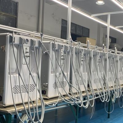 ماشینچه دندانپزشکی همراه واحد دندانپزشکی قابل حمل با کمپرسور هوا 550W حرکت در اراده واحد توربین دندانپزشکی همراه