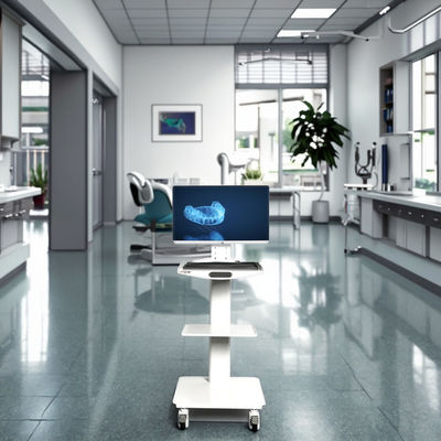 تجهیزات بیمارستان دندانپزشکی کامپیوتر چرخ دستی دندانپزشکی سیار چرخ دستی بیمارستان سیار چرخ دستی سیار استیل ضد زنگ با ترمز