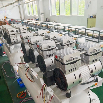 کمپرسور هوای دندانپزشکی 3.5 اسب بخار بدون روغن با خشک کن هوا، 3 موتور، کم صدا 65 دسی بل، کمپرسور هوا برای مصارف پزشکی