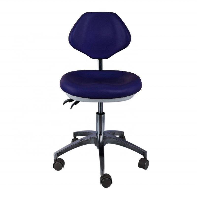 Dental Clinic Doctor Assistant Stool Pu Leather Comfortable Seat Blue Color Dentist Stool