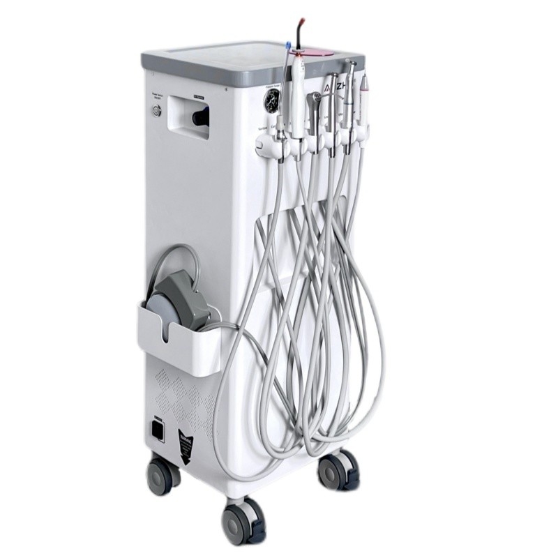 Mobile Dental Clinic 550W Mobile Dental Operation Cart Stainless Steel Body Dental Portable Unit