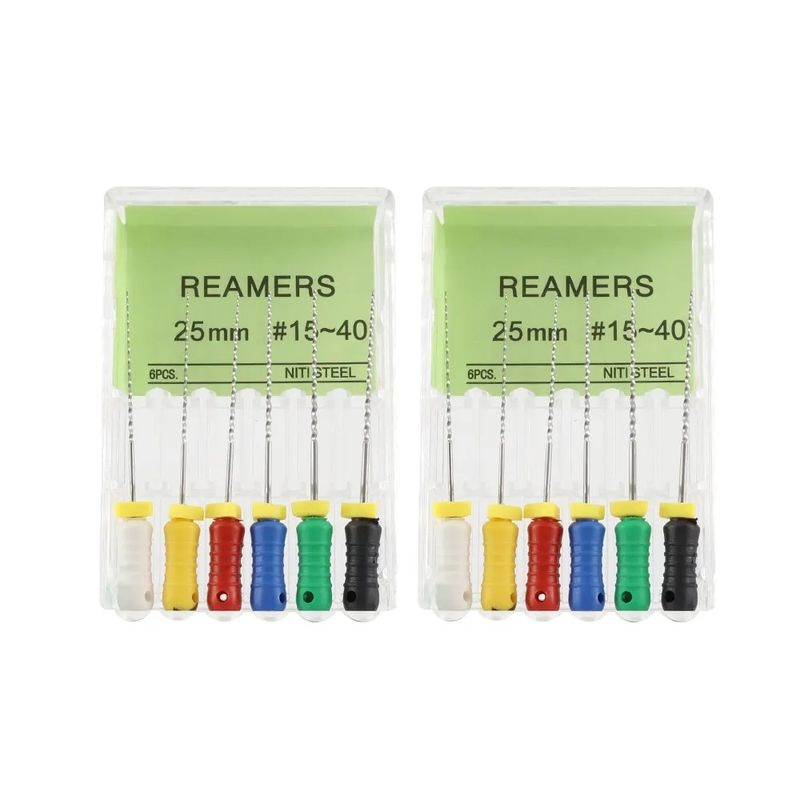 فایل های دندانپزشکی با کیفیت تضمینی برای استفاده دستی 25 میلی متری #15-40، ریمرهای دندانپزشکی استیل ضد زنگ