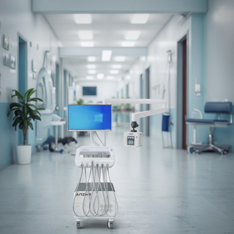 دستگاه درمان دندانپزشکی با فروش داغ با کمپرسور، تجهیزات کلینیک دندانپزشکی، چرخ دستی سیار تحویل دندانپزشکی