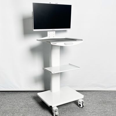 قیمت خوب ترولی پرستاری سیار اسکنر دهانی، ترولی دندانپزشکی سیار با رنگ سفید، دارای پریز برق، ترولی آزمایشگاهی سیار چند منظوره آنلاین