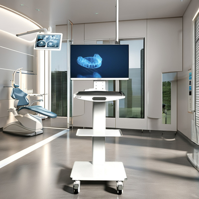 کالسکه دستی واحد دندانپزشکی، کالسکه دوربین داخل دهانی، با منبع تغذیه دستی، اسکنر دهانی، کالسکه سیار دندانپزشکی