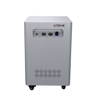 کمپرسور دندانپزشکی تایید شده توسط ISO، کمپرسور هوای بدون روغن قابل حمل با کابینت بی صدا، رنگ خاکستری، کمپرسور بی صدا با جعبه