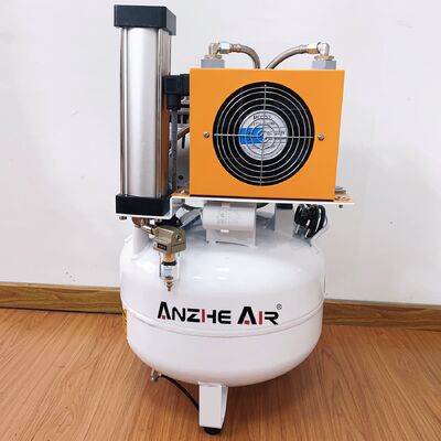 قیمت خوب کمپرسور هوای فوق آرام 55dB بدون روغن و انرژی کارآمد 550W 32L برای کلینیک های پزشکی و دندانپزشکی با خشک کن آنلاین