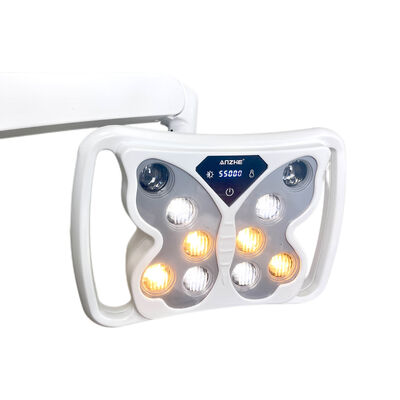قیمت خوب چراغ عملیاتی LED دندانپزشکی با لامپ بدون سایه و عملکرد سفید کردن دندان، چراغ صندلی دندانپزشکی قابل تنظیم 10 لامپ 12-24 ولت، OEM موجود آنلاین
