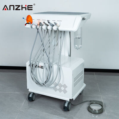 واحد دندانپزشکی قابل حمل با کمپرسور هوا ساخته شده الترسونک Scaler LED روشنگری روشنگری سرعت بالا پایین دستتکن دستی کارت درمان دندانپزشکی تلفن همراه ایستگاه کار دندانپزشکی کامپکت برای کلینیک دندانپزشکی