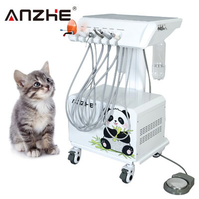 قیمت خوب همه در یک واحد دندانپزشکی دامپزشکی قابل حمل با کمپرسور هوا Scaler ماوراءالصوت LED درمان نور سیستم مکش لوازم دندانپزشکی حیوانات خانگی تلفن همراه برای بیمارستان حیوانات آنلاین
