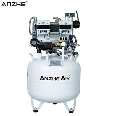 درجه پزشکی 40L کمپرسور هوا دندانپزشکی بدون روغن با خشک کن 850W سیستم تامین هوا کم سر و صدا برای کلینیک دندانپزشکی
