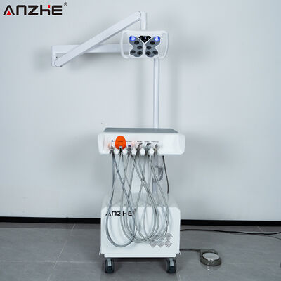 قیمت خوب واحد دندانپزشکی قابل حمل با لامپ سفید کننده پروانه LED ساخته شده در سیستم مکش کمپرسور هوا آنلاین