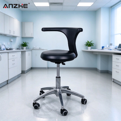 Adjustable Swivel Ergonomic Dental Assistant Stool With Backrest Rolling Medical Clinic Chair